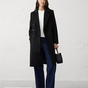 Banana Republic Classic Long Black Winter Coat